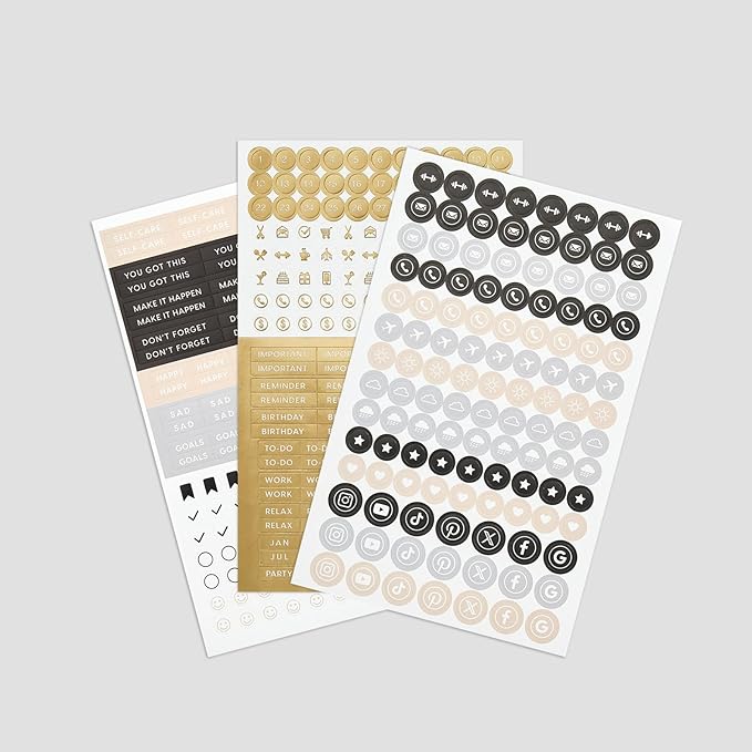 &And Per Se Dotted Journal Notebook, A5 Hardcover Bullet Dotted Journal, 160 Pages 100 gsm Thick Dotted Paper, 3 Sheets of Stickers Included - 5.7'' x 8''(Red)