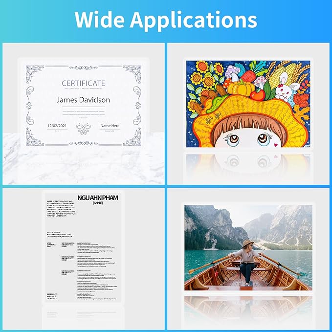 (5 Mil) 100 Pack Laminating Sheets, Thermal Laminating Pouches Holds 8.5 x 11 Inch, 5 Mil Clear Laminator Paper 9 x 11.5 Inch, Letter Size, for Education,Documents, Certificate