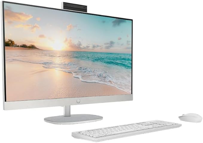HP 27" FHD Touch-Screen All-in-One Computer, 12-Cores Intel Core Ultra 7, 16GB DDR5 RAM 1.5TB Storage (1TB SSD+512GB Docking Station Set), Windows 11 Pro with Microsoft Office Included, White