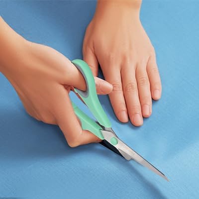 Scissors, Rkqoa 8" Adult Scissors All Purpose 6 Pack - Comfort-Grip Sharp Shears for Office School Sewing Fabric Craft Art Supplies, Teacher/Class Everyday Use, Right/Left Handles