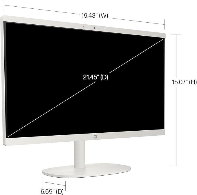 HP 22 inch FHD All-in-One Desktop Computer PC 2025 Flagship, 64GB RAM, 2.5TB Storage (2TB SSD + 500GB Ext), Intel Celeron CPU, Webcam, WiFi 6, HubxcelAccessory, Win 11 Pro, Lifetime Office 2024