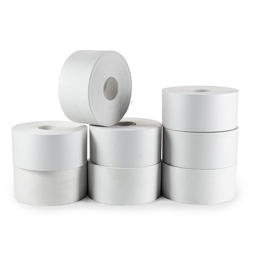 IDL Packaging 3" x 375 feet Reinforced Water-Activated Kraft Gummed Tape 70lb Thickness (Pack of 8) - Secure Paper Packing Tape for Secure Carton Sealing - Heavy-Duty for All Conditions, White
