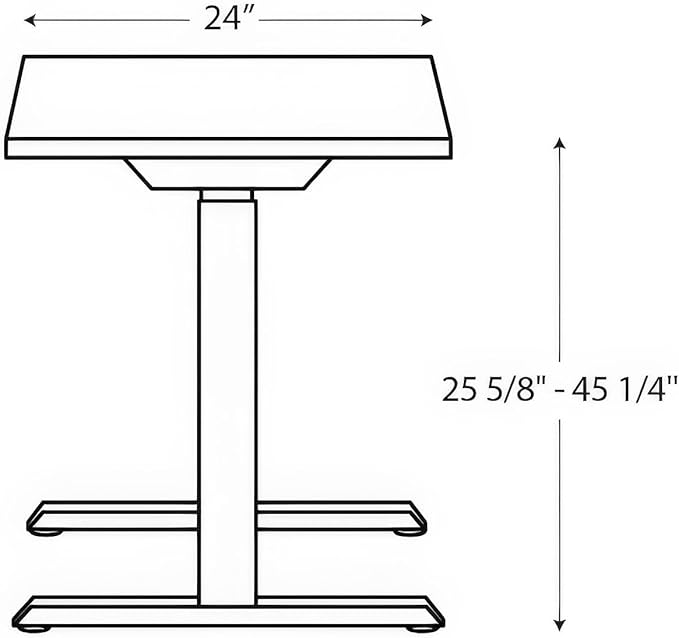 HON Coze Electric Standing Desk Adjustable Height, Coordinate Height Adjustable Desk, 48", White Top, Black Base