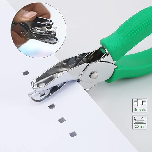 1/6 Inch Square Hole Punch for Handmade DIY Craft Paper, Perfect for Home, Office, Back to School Supplies