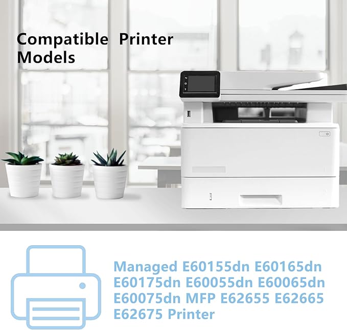 High Yield W9004 W9004MC Black with New Chip Toner Cartridge Compatible for HP W9004MC use for HP Managed E60155dn E60165dn E60175dn E60055dn E60065dn E60075dn MFP E62655 E62665 E62675 Printer