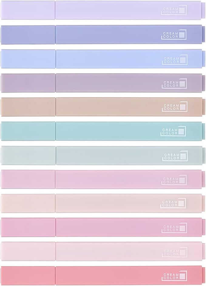 12 Packs Aesthetic Highlighters, Assorted Colors With Soft Chisel Tip,No Bleed Bible Highlighter Pastel, Cute Highlighters