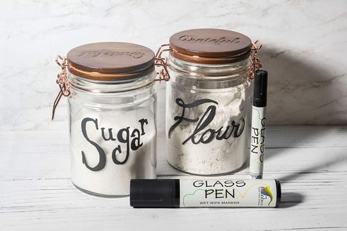 Glass Pen Window Marker: Liquid Chalk Pens for Glass, Whiteboard Markers with Washable Paint - Graduation, Car Windows, Mirror Pen, Storefront, Wedding, Parade, Party & Holiday (Brown, Fine Tip)