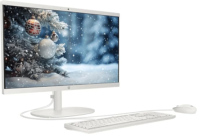 HP 21.5" FHD All-in-One Desktop Computer, 32GB RAM 1.2TB Storage (1TB SSD + 256GB Docking Station Set), Dual-Core Intel Celeron, Windows 11 Pro with Microsoft Office Lifetime Suite, Keyboard & Mouse