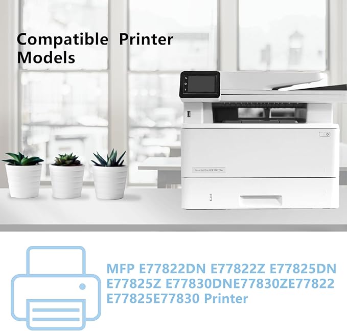 High Yield W9190MC W9040MC W9041MC W9042MC W9043MC Toner Cartridge W9191MC W9192MC W9193MC Toner Cartridge Compatible for Color MFP E77822 E77825 E77830 Printer.4-Pack (Black Cyan Yellow Magenta)