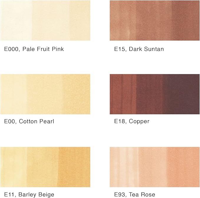 Copic Sketch, Alcohol Markers, 6pc Set, Portrait