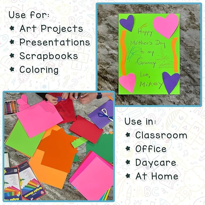 Hygloss White Cardstock - 8.5x11-Inch, 90 Sheets, 65 lb/ 176 gsm, Fade-Resistant, Acid-Free Color Card Stock Paper