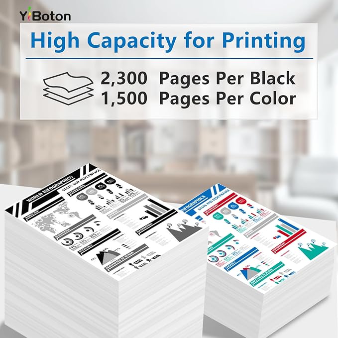 High Yield 712 712XL Ink Cartridges Compatiable with HP 712 Ink for DesignJet DesignJet T650 T630 T250 T230 T210 Printer Ink (4 Pack, 80-ml Black + 29-ml Cyan/Magenta/Yellow)