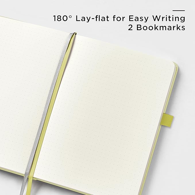 &And Per Se Dotted Journal Notebook, A5 Hardcover Bullet Dotted Journal, 160 Pages 100 gsm Thick Dotted Paper, 3 Sheets of Stickers Included - 5.7'' x 8''（Emerald）