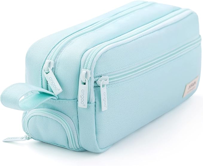 HVOMO Large Pencil Case High Capacity Holder Box Storage bag Desk Organizer Marker Pouch Pen For Middle School Office College Adult Girl and Boy(Green)