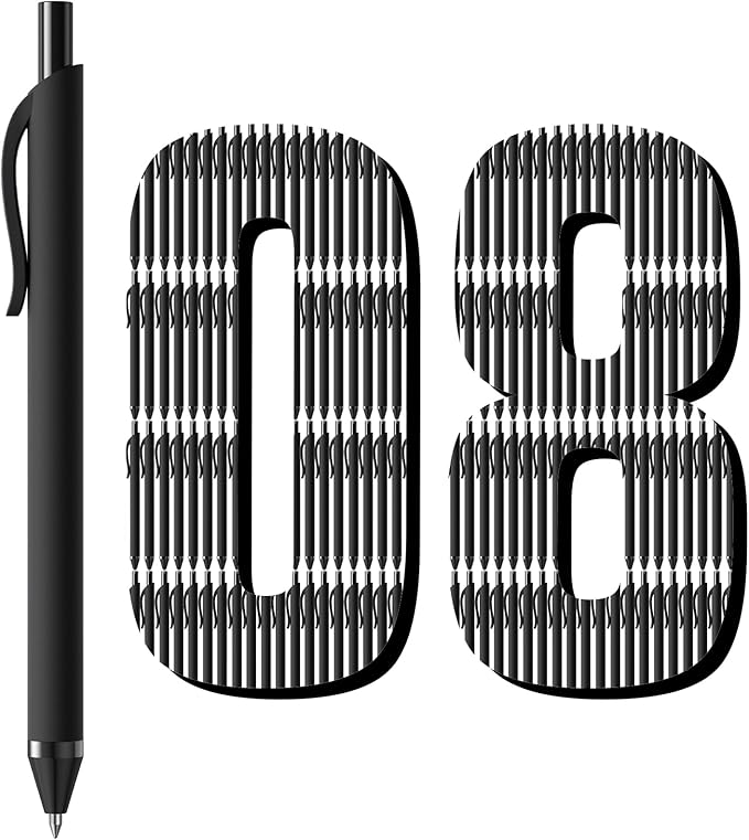 108 Pack Black Pens - Bulk Pens 1.0mm Medium Point Ballpoint Pens Smooth Writing No Bleed Retractable Black Ink Pen