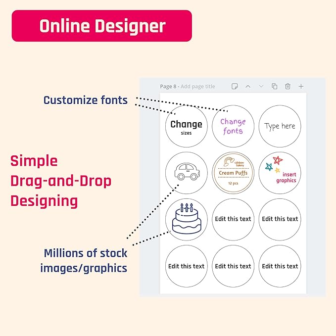 (4" x 5") 200 Sheets, Large White Labels Stickers - Laser/Inkjet Printable