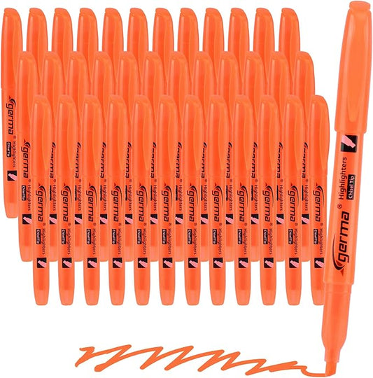 Orange Highlighters, 36 Pack, Chisel Tip Highlighter Pack, Quickly Drying, Perfect for Students Kids Adults, Office, School, Classroom Supplies
