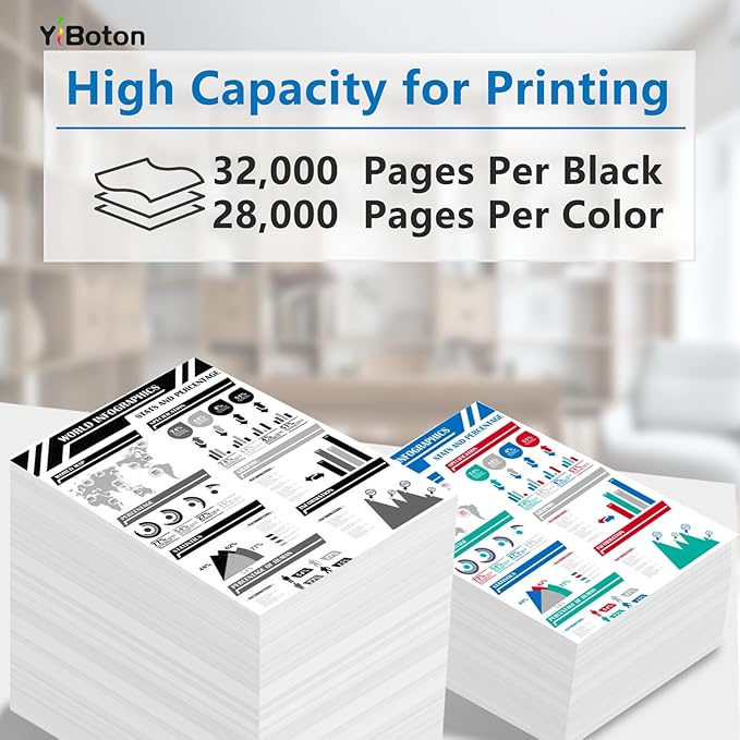 High Yield W9030MC W9031MC W9032MC W9033MC Toner Cartridge Replacement for hpColor Leserjet Managed MFP E67550dh E67650dh E67560z E67660z Printer,4-Pack.