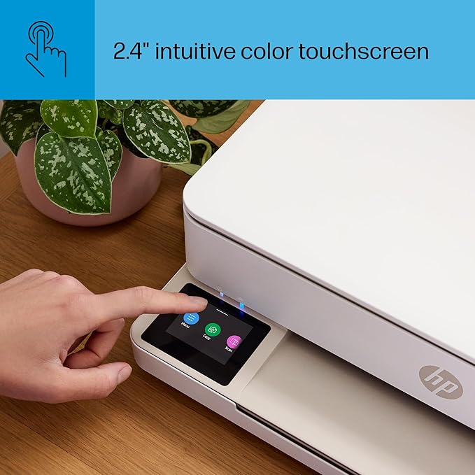 HP Envy 6155e Wireless All-in-One Color Inkjet Printer, Print, scan, Copy, Duplex Printing Best-for-Home, 3 month Instant Ink trial included (714L5A)