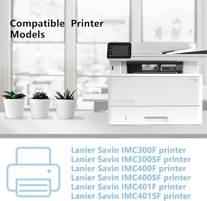 IM C300 IM C400 IMC300 IMC400 Toner Cartridge Compatible with Ricoh 842378 842379 842380 842381 for Use in Lanier Savin IM C300F C400F C400SF Printer Black Cyan Magenta Yellow