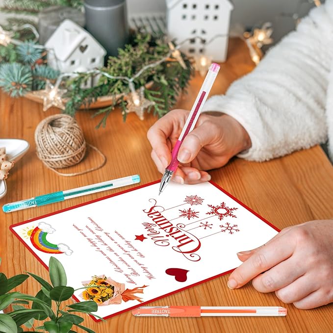 Taotree Glitter Gel Pens, 36 Color Neon Glitter Pens Fine Tip Art Markers Set 40% More Ink Colored Gel Marker for Coloring Book, Drawing, Coloring, Scrapbook, Journaling, Sparkle Easter Gifts kids