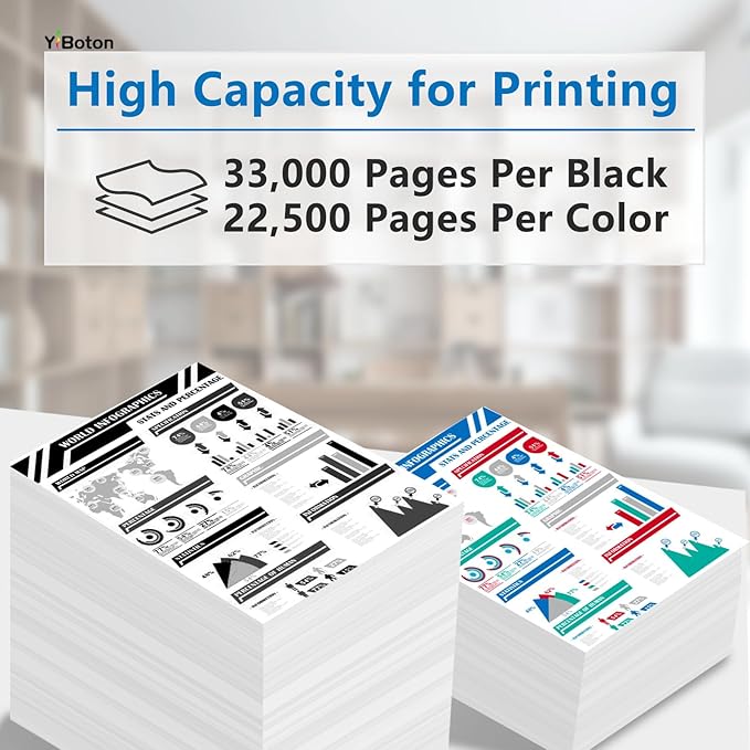 IM C4500 IM C6000 IMC4500 IMC6000 Toner Cartridge 842279 842280 842281 842282 Replacement for Ricoh IM C4500 IM C5500 IM C6000 Printer(4 Pack Black Cyan Magenta Yellow)