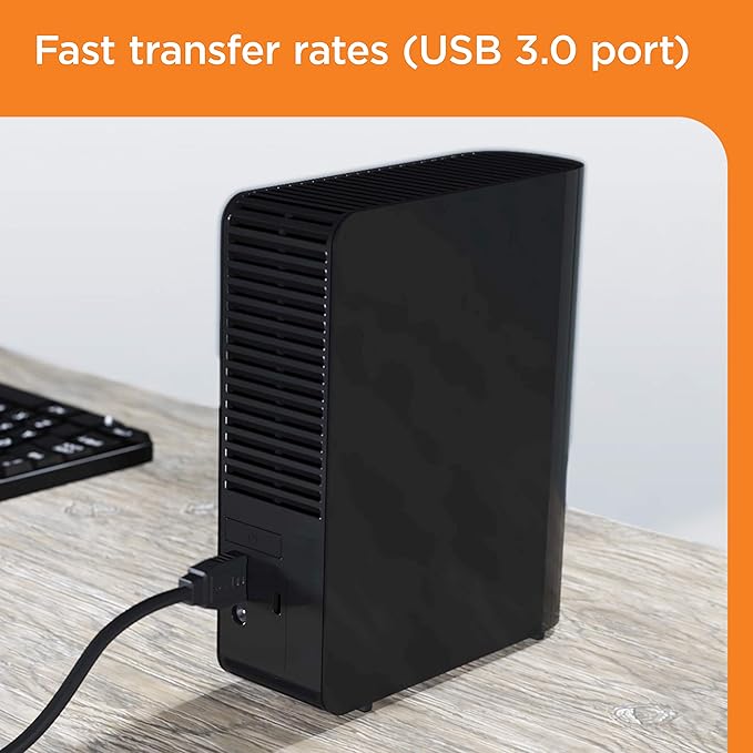 Western Digital 18TB Elements Desktop External Hard Drive USB 3.0 for plug-and-play storage - Western DigitalBWLG0180HBK-NESN