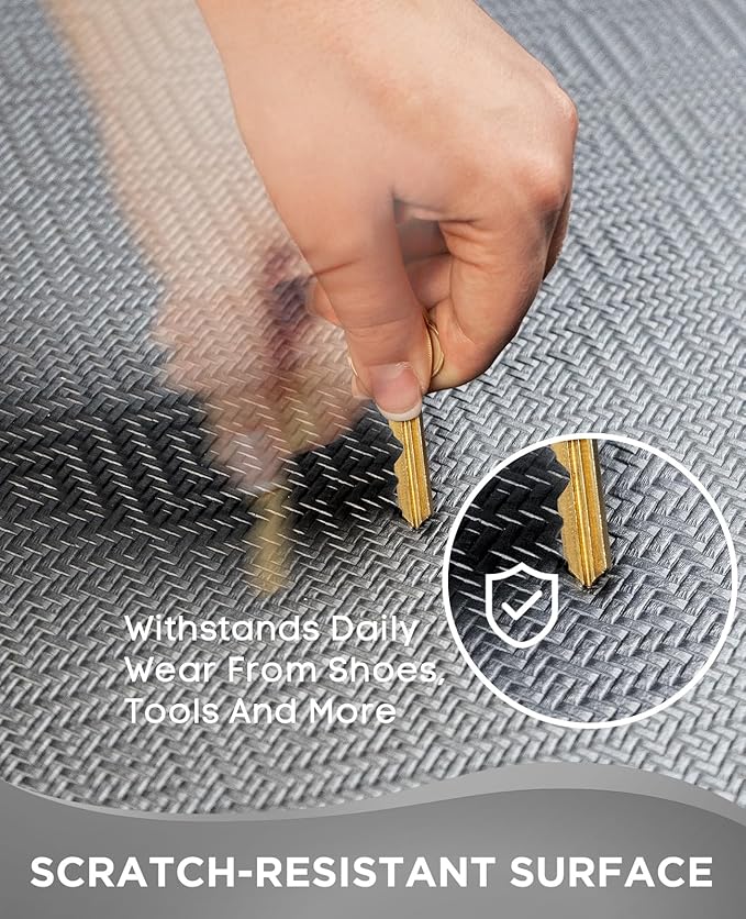 Ophanie Kitchen Mats for Floor, 3/4 Inch Thick Kitchen Rugs, Anti Fatigue Standing Cushioned Mat, Waterproof,Comfort Ergonomic Mat for Office, Home, Sink, 20'' x 48'' Brown Non-Slip Bottom