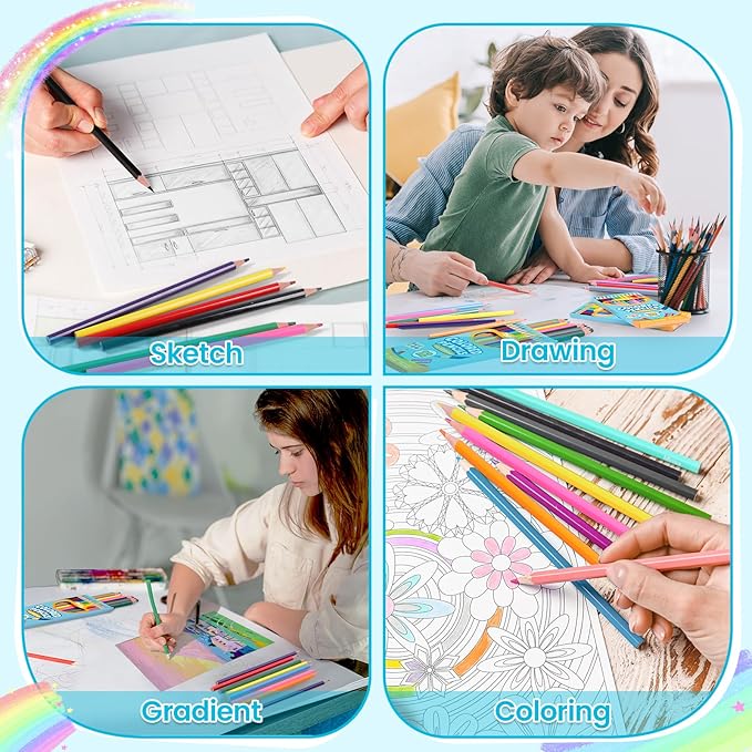 144 Count Colored Pencils for Kids, 12 Packs Colored Pencils Bulk 12 Colors, Pre-sharpened Color Pencils for Adults, Bulk School Supplies for Teachers, Back to School Supplies, Classroom Prizes