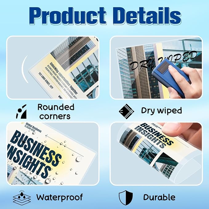 100 Pack 9x11.5inch 7mil Letter Size Laminating Sheets Thermal Laminating Pouches Paper Laminator Sheets File Card Laminator Pouches 8.5x11inch for Permits Cards File Photos (100, 9"x11.5"-7mil)
