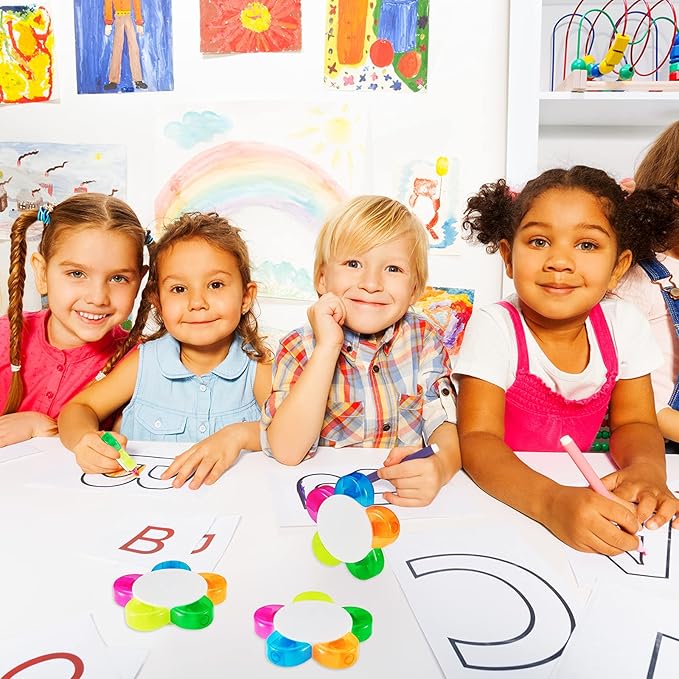 Outus 3 Pieces Petals Highlighters Assorted Colors Back to School Flower Shape Watercolor Highlighter Pens 5-in-1 Fluorescent Pens for Office School Stationery Aesthetic Supplies,5 Colors