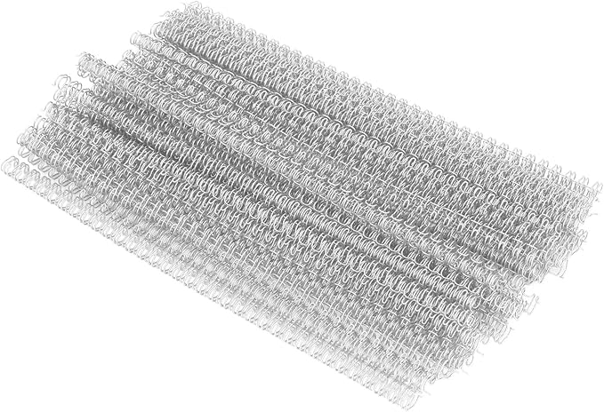 100 Pack Double Loop Wire Binding Spines, YolieraArt Wire Binding Spines, 5/16 Inch Binding Wire for Letter Size (5/16 Inch (40 Sheet Capacity), 100P, 3:1 Pitch, Silver)