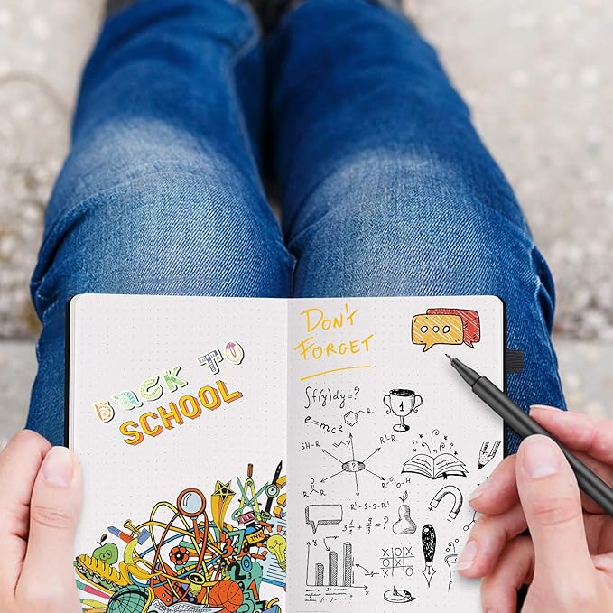 Taotree 24 Fineliner Color Pens, Fine Line Colored Sketch Writing Drawing Pens for Journaling Planner Note Taking Adult Coloring Books, Porous Fine Point Markers, School Office Teacher Art Supplies