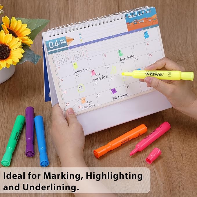 Highlighters Bulk, 72 Pack Tank Style Highlighters Set, Fluorescent Yellow, Chisel Tip Highlighter Markers Bulk for Kid and Adult Coloring, Highlighting as School Supplies