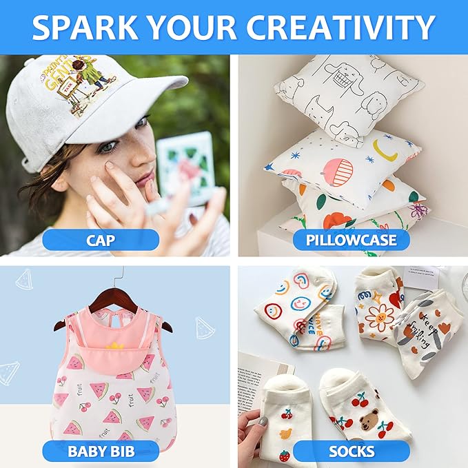 Shuttle Art Dual Tip Fabric Markers, 30 Colors Permanent No Bleed Pens for T-Shirts Sneakers, Non-Toxic & Child Safe for Kids Adult Painting Writing