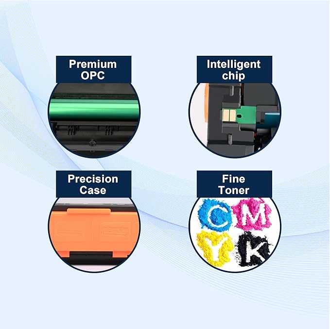 128A Toner Cartridge Works with HP Laserjet Pro CP1525nw CM1415fnw CM1415fn CP1525n Printer Ink (Black,Cyan,Yellow,Magenta 4 Pack)