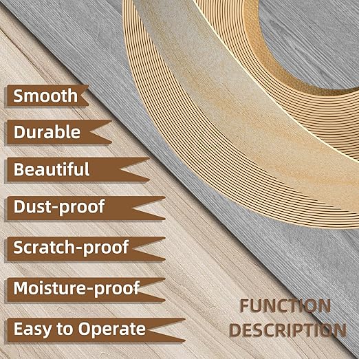 GSCIT Club Birch Edge Banding, 13/16 inch x 50ft roll of Wood Veneer Edge Banding Preglued Flexible, Wood Tape Banding for Cabinet Repair Plywood