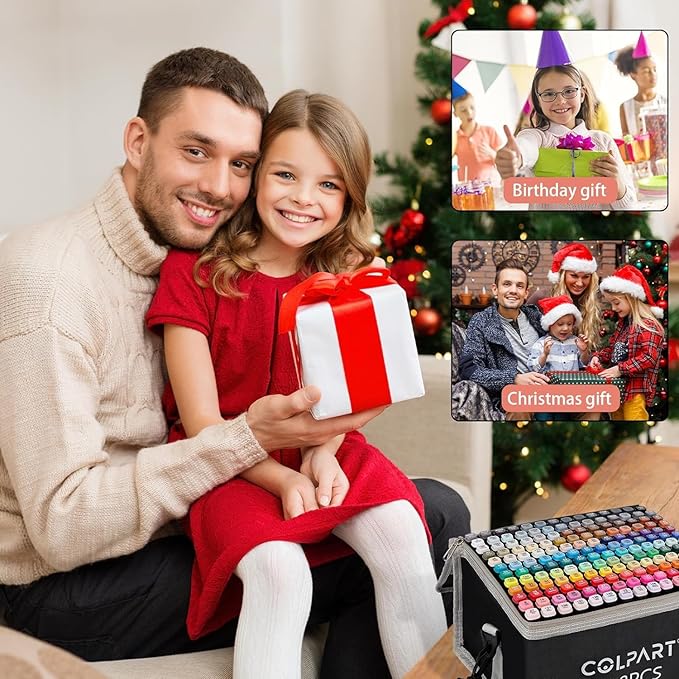 204 Colors Alcohol Markers Set Dual Tip Art Markers for Kids Marker Pens with Pen Holder and Carry Bag for Adult Coloring Painting Supplies Perfect for Painting, Coloring, Sketching and Drawing