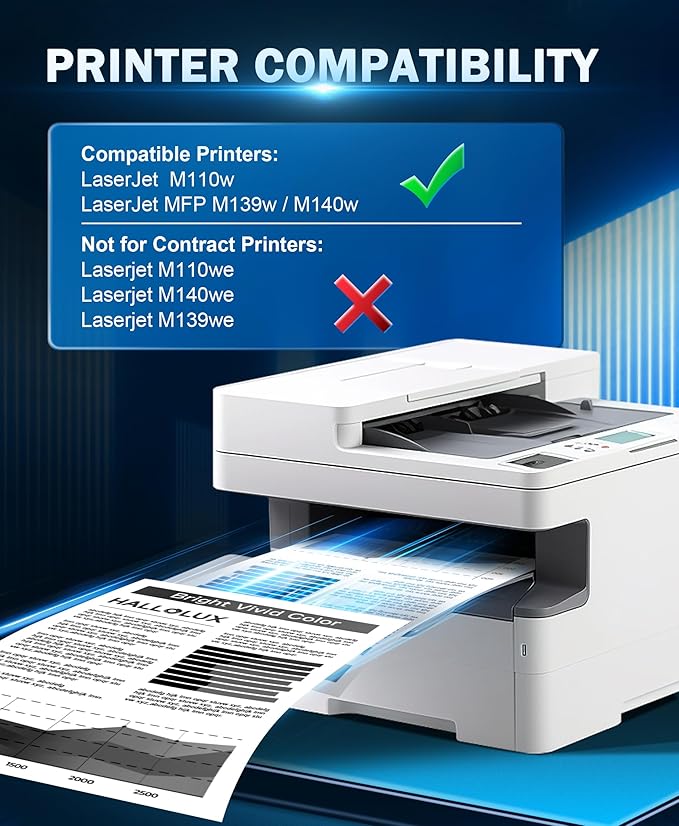 141A Toner Cartridge Compatible Replacement for HP 141A Black Laserjet Toner Cateridge W1410A for Laserjet M110w MFP M139w M140w Printer(Black 2 Pack)
