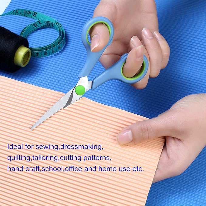 Scissors All Purpose,Scissors Set of 5,Premium Stainless Steel Sharp Blades Soft Comfort-Grip Handles Suitable for School,Office Supplies and Family Daily Use