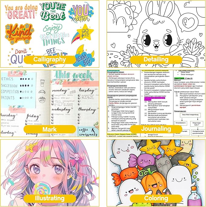 Art Markers Pens Brush Tip - 120 Color Dual Brush Pen and Fine Tip Marker for Coloring Drawing Journaling Lettering - Markers for Adults Kids Coloring Books No Bleeding Art Supplies Set